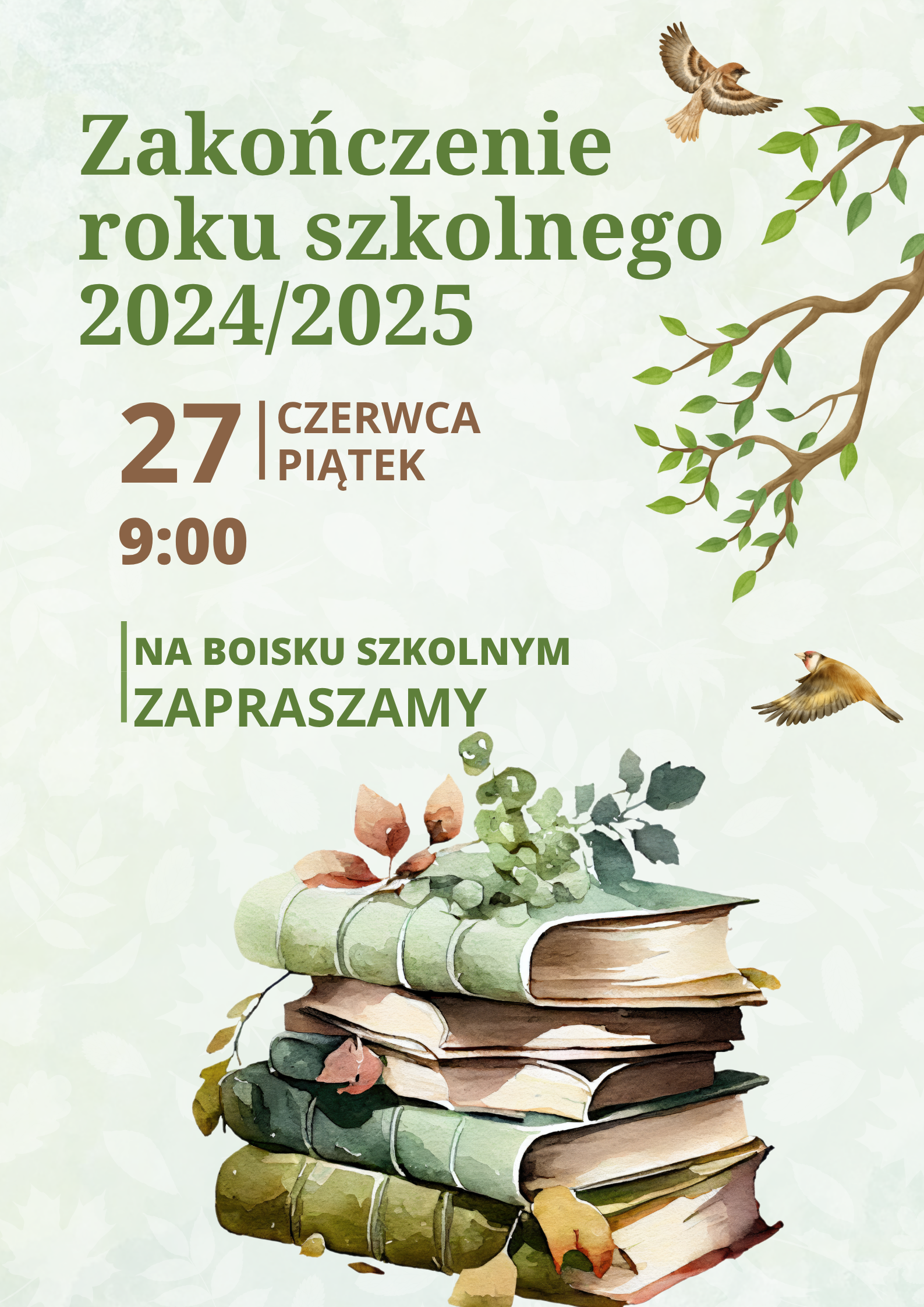 plakat zakończenie roku